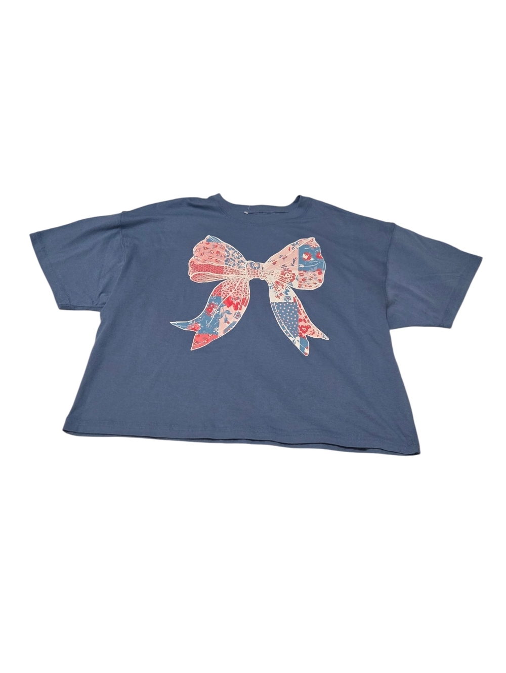 Rus Tee  Blue Graphic Bow T-Shirt